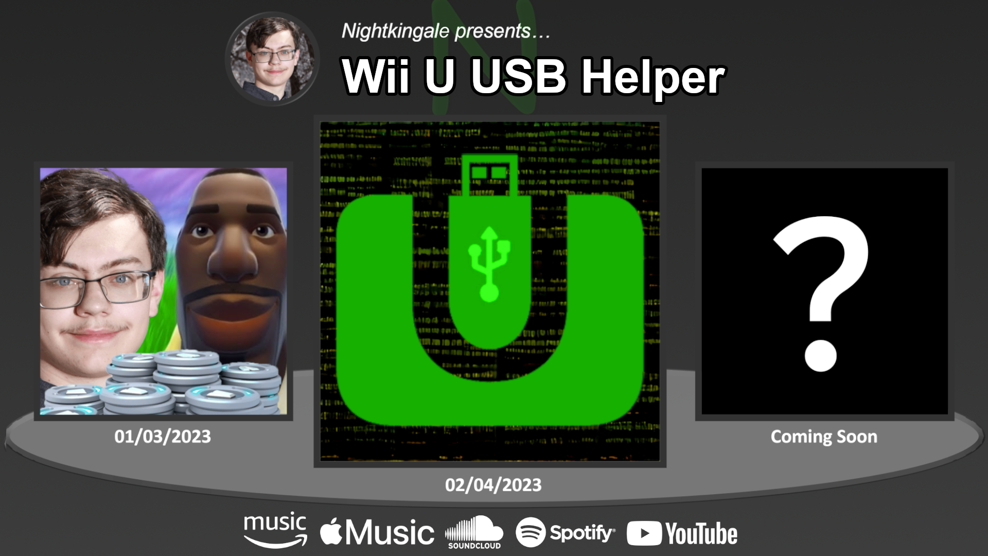 The promotional art for the release of "Wii U USB Helper."