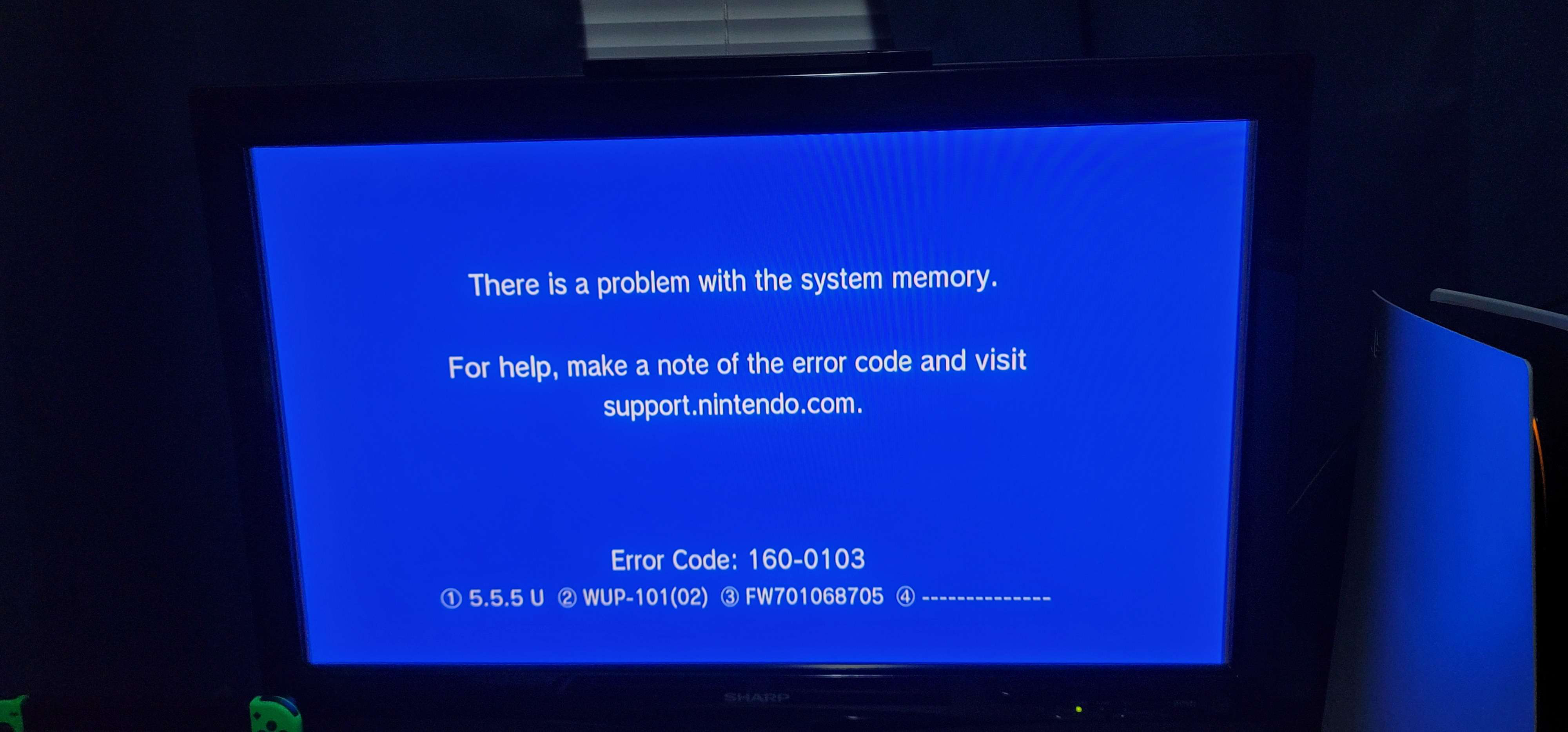 A picture of my special blue screen of death.