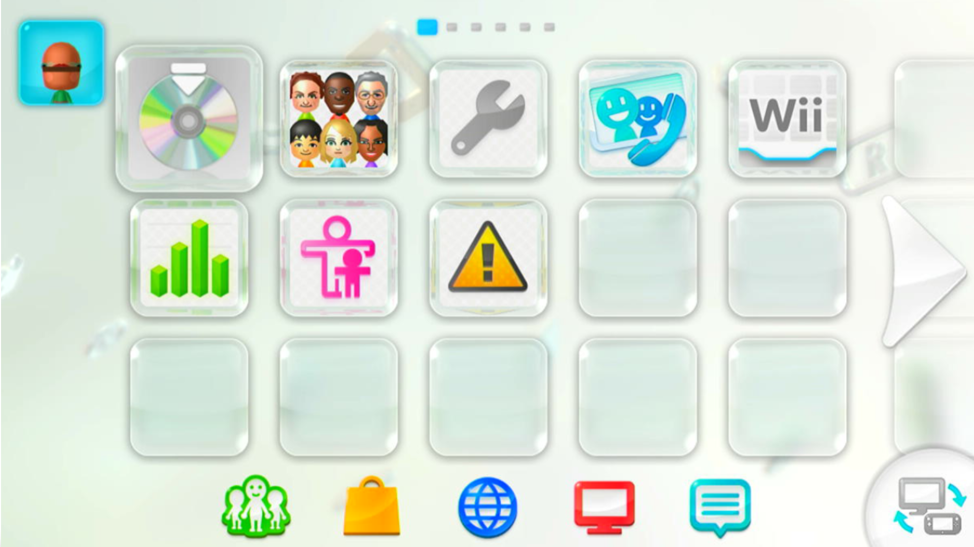 A picture taken of the downgraded Wii U Menu.